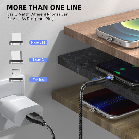 Magnetic Charging Cable 3 In 1 Type-c Data Cable